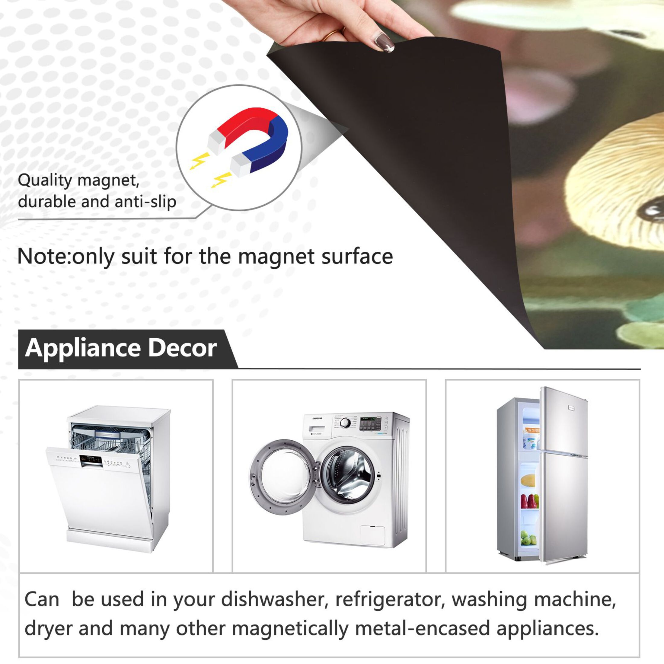 Dishwasher Magnetic Sticker 23x26 Inch Refrigerator Magnetic Sticker Washing Machine Magnetic Sticker Kitchen Panel Magnetic Sticker Home Decor Easter Birds and Eggs