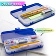 thumbnail image 5 of BAZIC Plastic Pencil Case 8" Double Deck Utility Storage Box, Multi Purpose Organizer, 144-Packs, 5 of 7