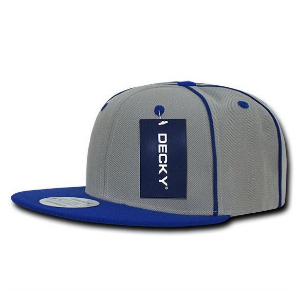 Decky 1078 Piped Crown Snapbacks, Royal