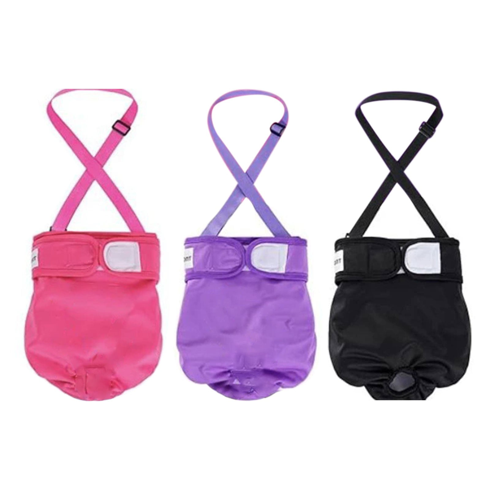 3 Pack Reusable Absorbent Leakproof Dog Diaper for Female Dogs in Heat Cycle Breathable Anti Side and Back Leakage