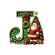 thumbnail image 1 of Adorno navideño personalizado con letras para árbol de Navidad - Colgante acrílico de 8 cm con diseño de gorro de Papá Noel | Decoración navideña DIY para el hogar, el árbol y regalos | Juego de 1, 1 of 4