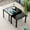 Black, variant on Smuxee Industrial Minimalist Compact Coffee Table Set of 2 with Side Metal Base, Wooden