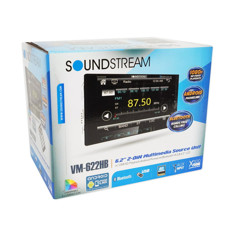 Soundstream VM-622HB 6.2” Car Monitor Bluetooth Receiver w/Android  PhoneLink/USB 