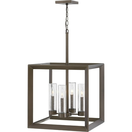 

Outdoor Pendant 4 Light Fixtures With Warm Bronze Finish Steel Material Candelabra Bulb 18 240 Watts