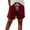 #07 Wine 【Mix & Match: Stock Up on Your Favorite Colors】, variant on Women's Soft Cotton Drawstring Mid Waist Shorts, Tummy Control Elastic Waist Lightweight Summer Shorts, Casual Travel Beach Vacation Yoga Lounge Daily Essentials Relaxed Fit