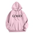 thumbnail image 5 of Atogsazn Womens Hoodies Casual Long Sleeve Letter Printed Hooded Sweatshirt Fall Loose Pullover Tops Clothing Pink XXXXXL Fashion, 5 of 6