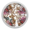 thumbnail image 1 of 4PCS Round Flowers and Golden Baroque Cabinet Fluorescence Knob Glowing in the Dark Furniture Drawer Pulls Handle with Screws, 1 of 5