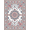 Pink Blue Cream, Pattern 3, variant on ODIKA Medallion With Distressed Scroll Border And Botanical Sprays Vintage Floral Pet Friendly & Kids Safe Play for Playroom, Bedroom, Reading Nook