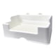 thumbnail image 5 of Caja de arena para conejos, caja de inodoro esquinera con rejilla, orinal, orinal, bandeja Rectangular para inodoro para mascotas, bandeja para orinar, 5 of 7