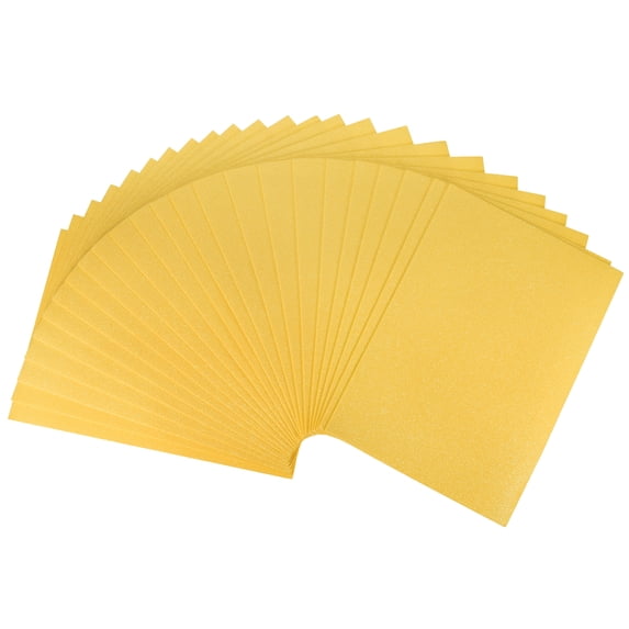 Uxcell Yellow Glitter EVA Foam Sheets 11 x 8 Inch 2mm Thick for Crafts DIY 24 Pack