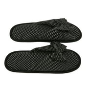 Living Health Products Cotton Memory Foam Women's Slipper with Butterfly Tie