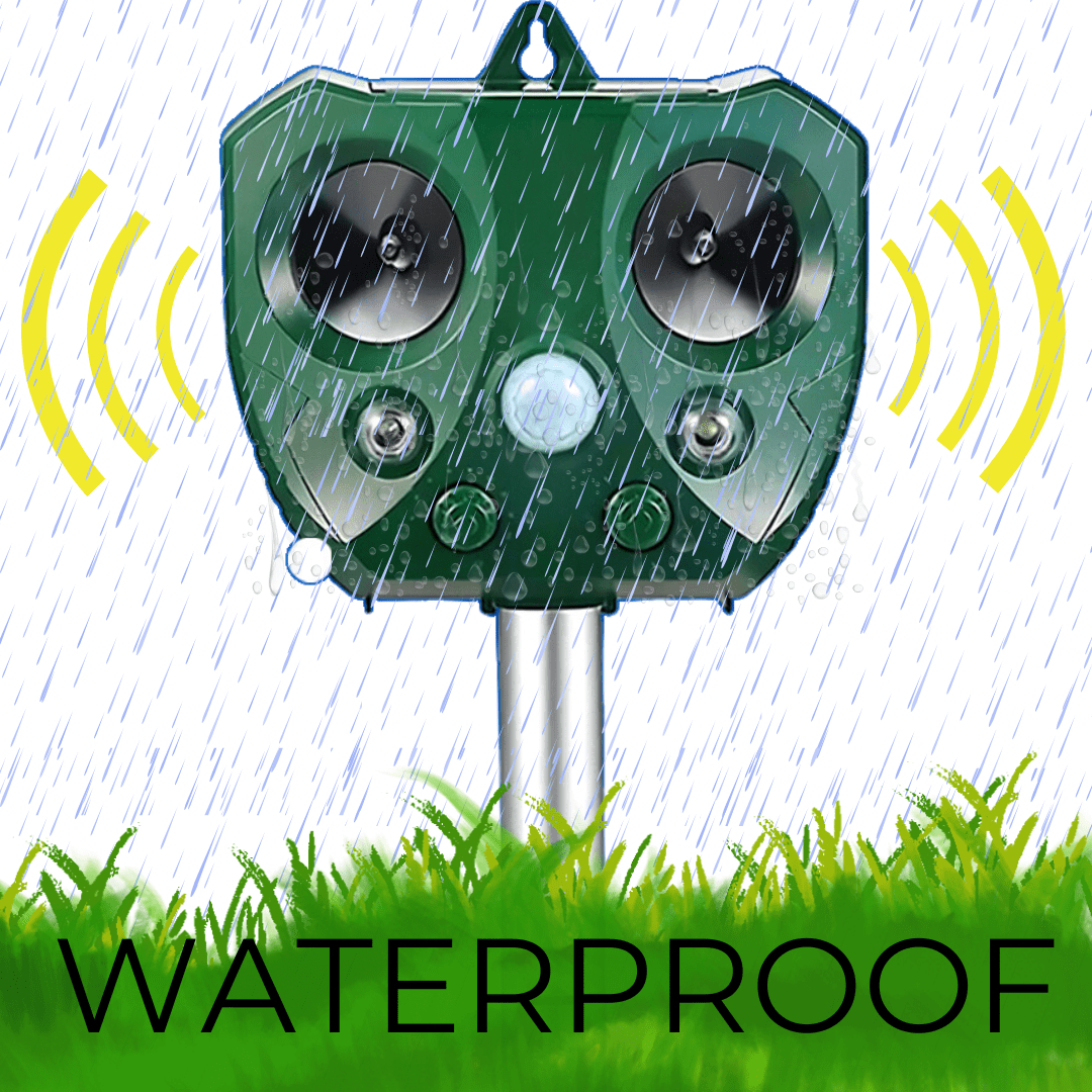 Solar and Ultrasonic Animal Repeller with PIR Sensor. The Upgraded Solar Ultrasonic Animal Repellent is designed to repel unwanted animals from gardens and outdoor areas
