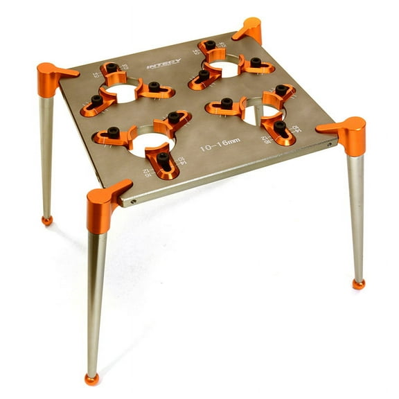 Integy RC Toy Model Hop-ups C27104ORANGE Team Workstation & Shock Rebuild Stand for Shock Size 10mm-16mm
