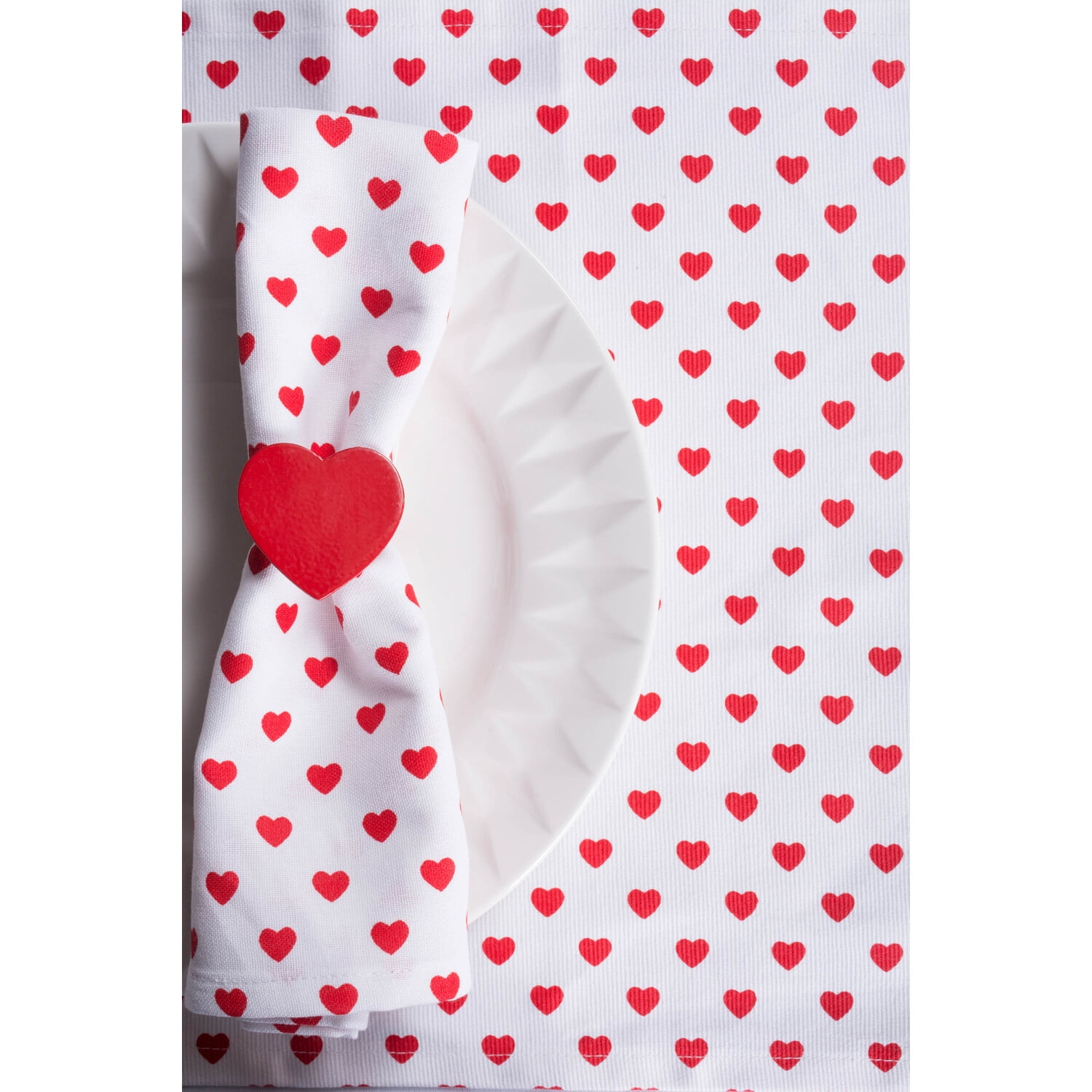 Lil Hearts Ribbed Placemats (Set of 6)