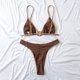 thumbnail image 5 of Traje de baño para Mujer Empalme Sin Espalda Estilo Hueco Erógeno Moda Ligero Transpirable Casual Trajes de baño Divididos para la Playa Marrón M, 5 of 8