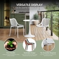 thumbnail image 4 of WestinTrends Playa Outdoor Stackable Modern Plastic Dining Chairs (Set of 2), White, 4 of 13