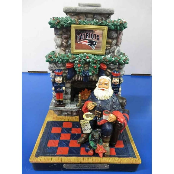 New England Patriots NFL Football Gift Rare Collectible Santa's Treat Figurine