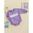 thumbnail image 3 of TSEXIEFOOFU Baby’s Casual Long Sleeve Romper Fashion Letter Embroidery Round Neck Triangle Jumpsuits, 3 of 8