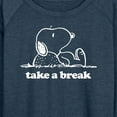 thumbnail image 3 of Peanuts - Take A Break - Women's Lightweight French Terry Long Sleeve Shirt, 3 of 6