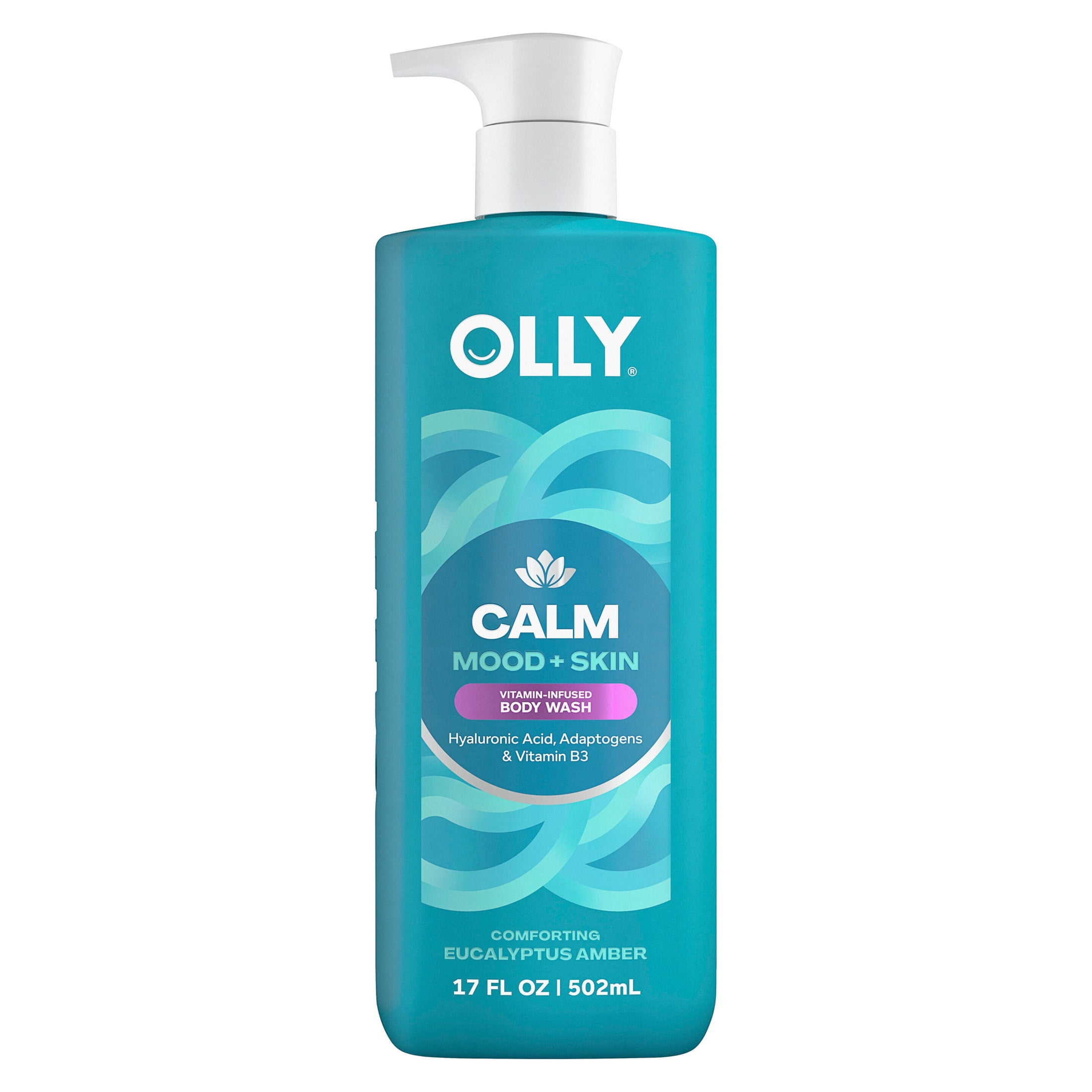 Olly Calm Collection Body Wash & Serum + Goodbye Stress Gummies 42 Count