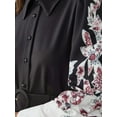 thumbnail image 4 of Printed Long Sleeve Maxi Dress with Belt, 4 of 6