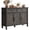 Rustic Brown, variant on 48 Inches Buffet Cabinet with Storage, Farmhouse Sideboard Buffet, with Adjustable Shelves, Rustic Brown