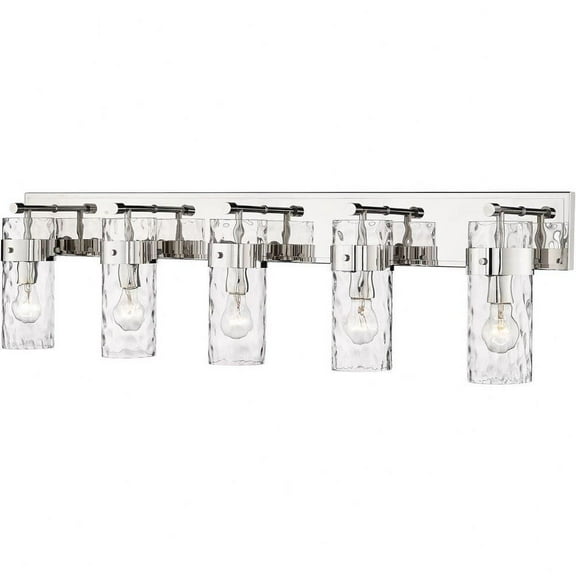 5 Light Vanity Light Fixture in Transitional Style-11.25 inches Tall and 44 inches Wide-Polished Nickel Finish Bailey Street Home 372-Bel-4620018