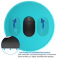 thumbnail image 4 of Disketp Aqua Small Mouse Pad 7.9x7.9 Inches,Washable Round Mousepad For Office Laptop Computer,Non-Slip Rubber Base Mouse Pads For Wireless Mouse, 4 of 9