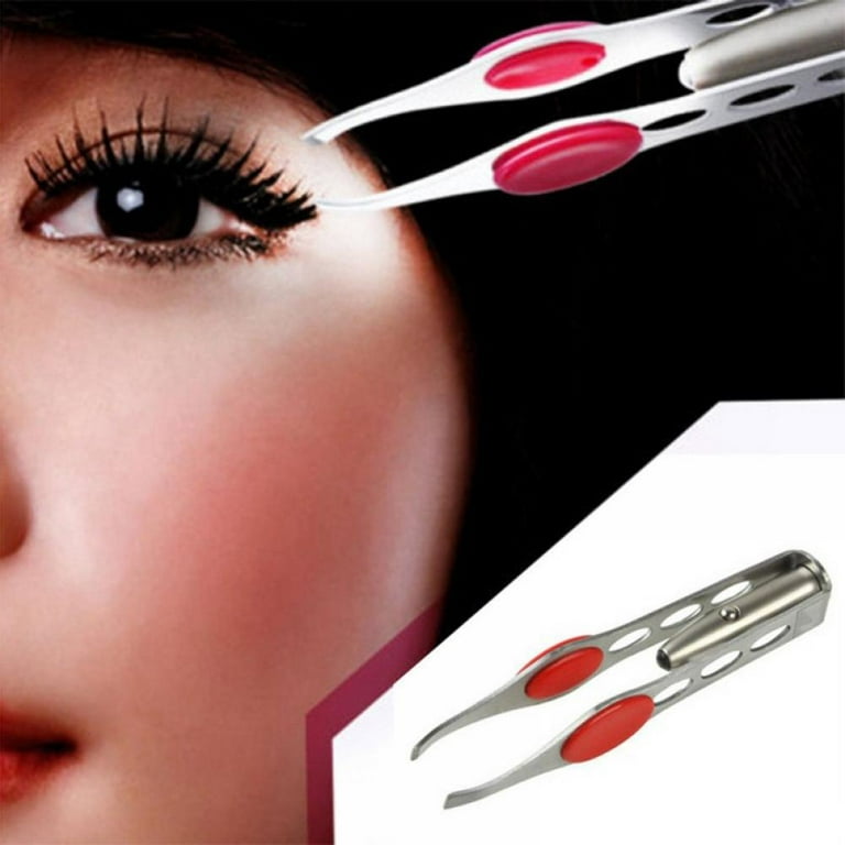 5 Pieces Lighted Tweezers for Facial or Hair Eyebrows Stainless