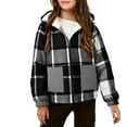 thumbnail image 2 of Jinhomg Kids Fleece Lined Hoodie Jacket Toddler Boys Girls Full Zip Hooded Plaid Sherpa Sweatshirt Winter Warm Flannel Shirt Jackets, 2 of 6