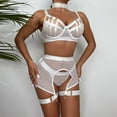 thumbnail image 4 of Sujetador entretejido de cuatro piezas artesanales sexy de estilo europeo y americano, ropa interior sexy de red suave, 4 of 5