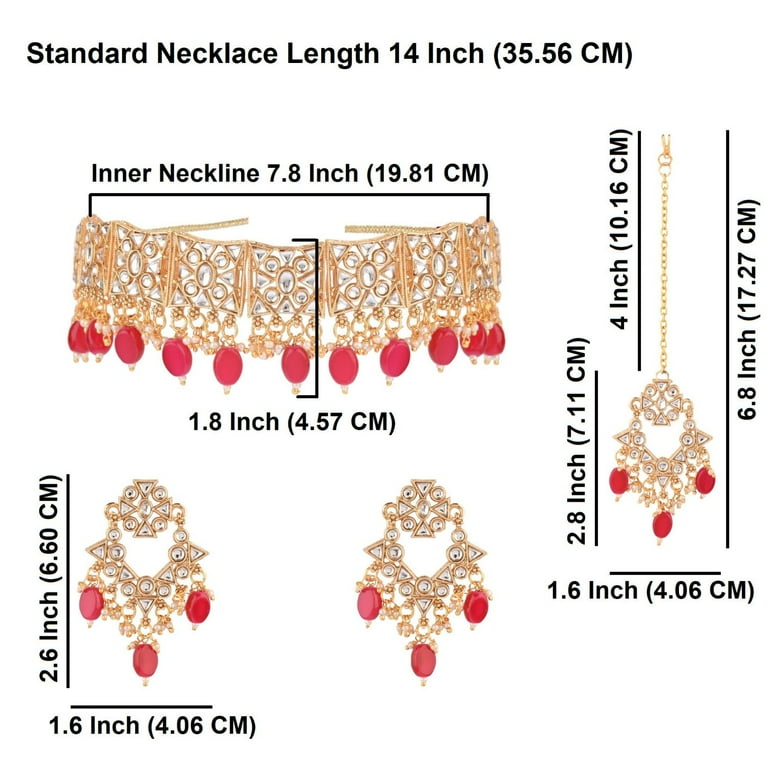 Efulgenz Antique Gold Tone Pink White Choker Necklace Head