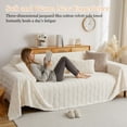 thumbnail image 3 of CJC Couch Cover for Pets, Sofa Slipcover for 2 Cushion Couch Sectional L Shape Sofa Cover, Dog & Kids Protective Throw Cover (Beige, 71" x 118"), 3 of 12