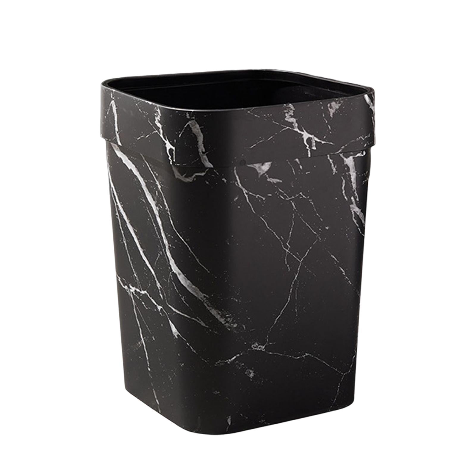 ABS Wood Grain Trash Can Large Waste Paper Basket ins Wastebasket