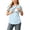 Blue, variant on Nursing Shirts for Breastfeeding Maternity T Shirts Short Sleeve Double Layer Pregnancy Tops Round Neck Polka Dot Print Postpartum Loose Tee Black L