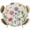 Sky Blue Pink Beige, variant on Elastic Fitted Round Tablecloth, Spring Floral Waterproof Stretch Table Cover for 45"-54" Tables, Pink Blue Flowers Butterfly Rustic Washable Outdoor Tablecloths for Patio, Picnic, Camping