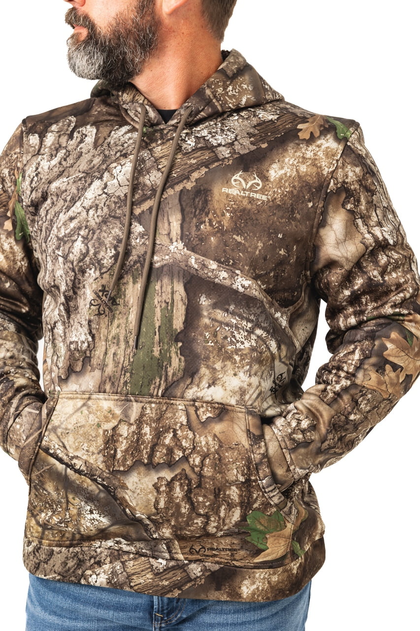 Realtree Men's APX Camo Hunting Hoodie -  High Pile Pullover for Outerwear | Size S-4X