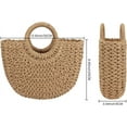 thumbnail image 4 of Kukuzhu Womens Large Straw Beach Bag Woven Tote Bag Top Handle Handbag Purse for Summer, 4 of 7