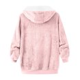 thumbnail image 4 of Lovskoo Womens Full Zip Up Hoodie Fuzzy Fleece Jacket Plus Size Fluffy Pullover Tops Long Sleeve Hooded Blouse Sweatshirt Pink, 4 of 6
