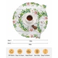 thumbnail image 6 of 13 Inch Round Placemats Set of 4, Spring Botanical Non Slip Heat Insulation PP Table Mats, Garden Birds Floral Leaves Gray Woodn Washable Place Mats for Kitchen Dining Party Table Decor, 6 of 7