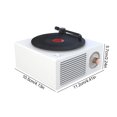 thumbnail image 1 of Turntable Universal Multicolor Wireless Speaker Stereo Sound Widely Usage Mini Sound Box Charging Record Player Home Studio Desktop Hotel Shop White, 1 of 8