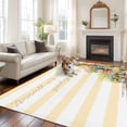 thumbnail image 2 of Spring Flowers Area Rugs 8'x10', Washable Small Throw Rugs for Living Room Patio, Country Botanical Budding Floral Pot Stripes Indoor Outdoor Rug Non-Slip Low Pile Carpet Runner Reversible Floor Mats, 2 of 8