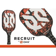 Recruit by ONIX Pickleball Polypropylene Core V4 Paddle for All Ages and Skill Levels, Orange/Black, 7.6 oz, New