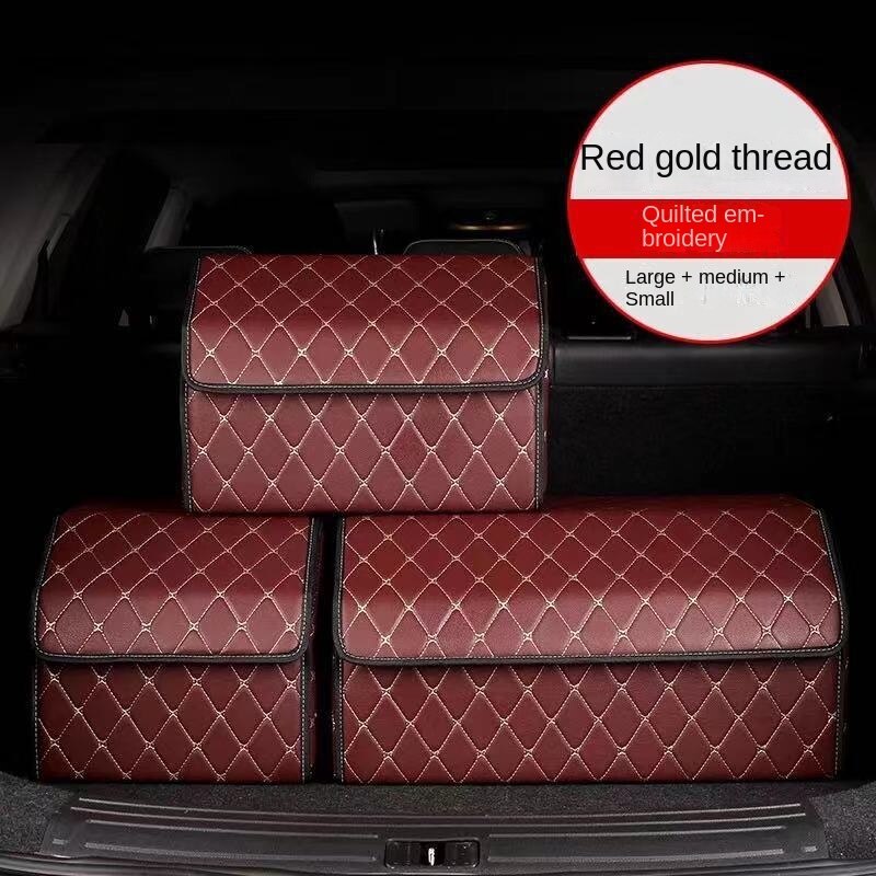 Car Trunk Waterproof Leather Folding Storage Box Car Trunk