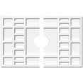 thumbnail image 1 of Ekena Millwork CMP28X18BX2-04000 4 in. ID x 9.75 in. Rectangle Beaux Médaillon de Plafond Contemporain PVC Grade Architectural - 2 Pièces, 1 of 1