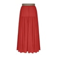 thumbnail image 4 of DHFJKG Maxi Skirts For Women Linen High Waisted Flowy A-Line Elastic Waist Skirt (With Belt) Casual Boho Summer Beach Vacation Clothes Trendy Skirt, 4 of 4