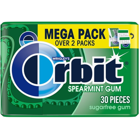 Orbit Gum Spearmint Sugar Free Chewing Gum - 30 Pieces