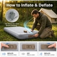 thumbnail image 5 of Lilypelle 4" Self Inflating Single Sleeping Pad for Camping,Built-in Pump Mattress for Backpacking, Traveling,4 Season Inflatable Sleeping Mat with High Support for Cot,Tent,Car, 5 of 9