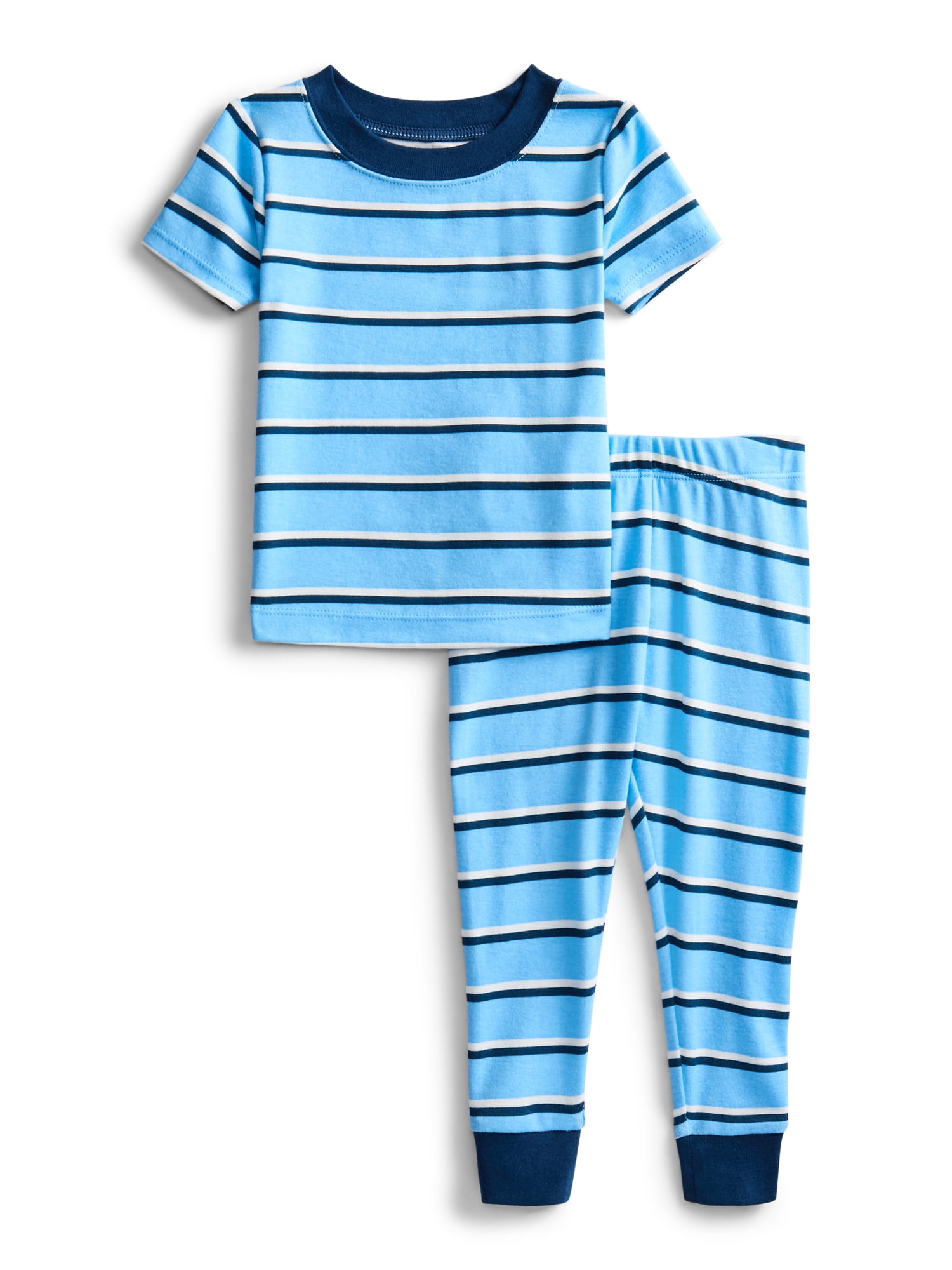 Wonder Nation Toddler Boys or Girls Cotton Snug Fit Short Sleeve Pajama Top and Pants Set, 6-Piece, Sizes 12M-5T