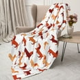 thumbnail image 3 of Sikiie Dachshund Walking Cozy Flannel Fleece Throw Blanket: Lightweight & Thick for All Seasons - Perfect for Women, Men, & Kids"50"x40", 3 of 6